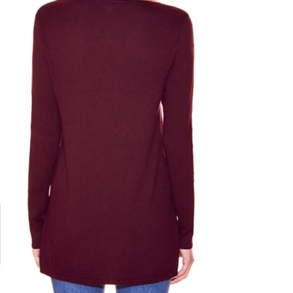 Navy blue v-neck tunic sweater size medium - Picture 3 of 4